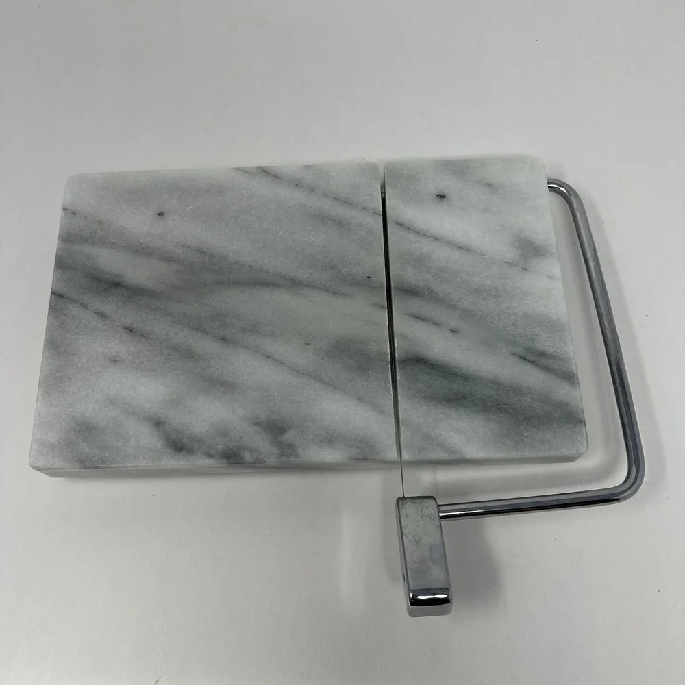 Hickory Farms Marble Cheese Slicer Gourmet #601 White USA Vintage Kitchen Tool